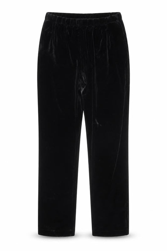 Womens UK Size 6-8 Lands' End Regular Fit Casual Black Trousers