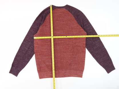 GAP Men's Red Crew Neck Pullover Jumper Size S Cotton Blend Knit