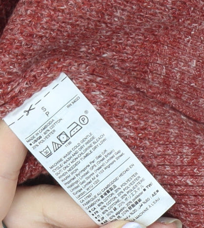 GAP Men's Red Crew Neck Pullover Jumper Size S Cotton Blend Knit