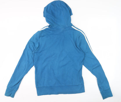 Adidas Women’s Blue Size 12 Hooded Full Zip Track Jacket