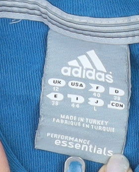 Adidas Women’s Blue Size 12 Hooded Full Zip Track Jacket