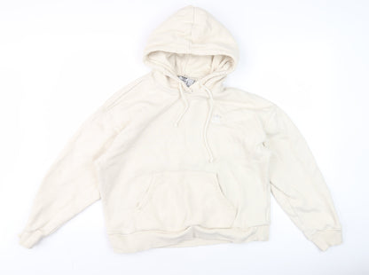 Adidas Women’s Ivory Pullover Hoodie Size 10 Floral Graphic Logo