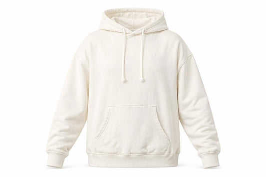 Front view of Adidas Women’s Ivory Pullover Hoodie, size UK 10, Floral Graphic Logo