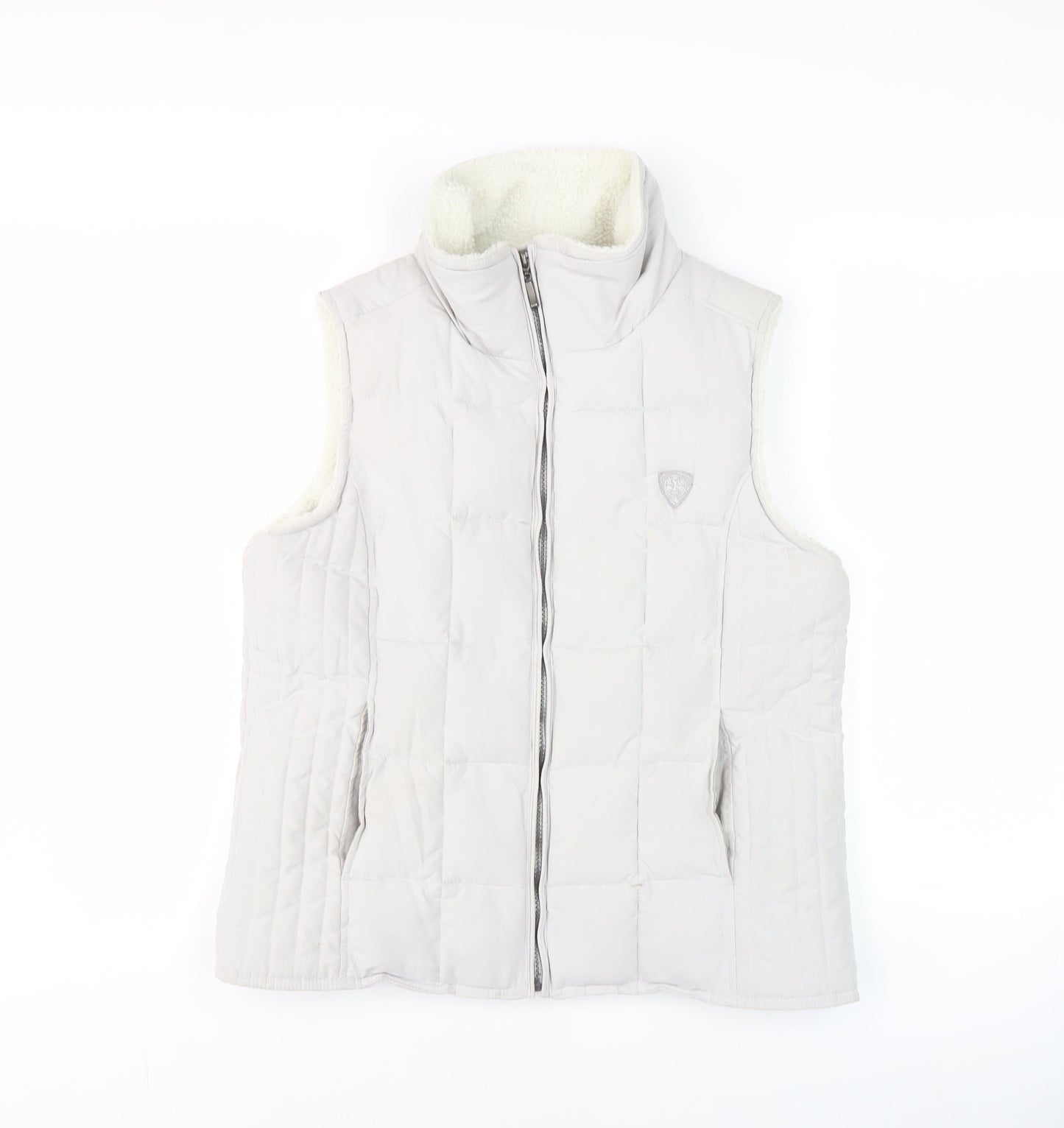 Evie Essentials Women’s Beige Quilted Puffer Waistcoat Size 14
