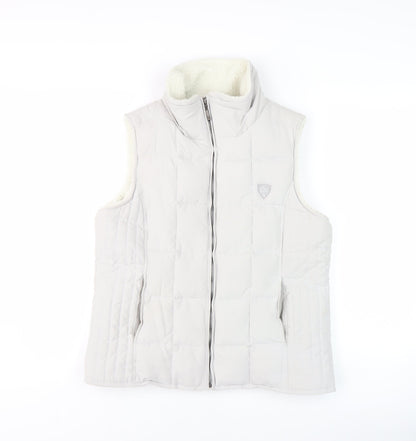 Evie Essentials Women’s Beige Quilted Puffer Waistcoat Size 14