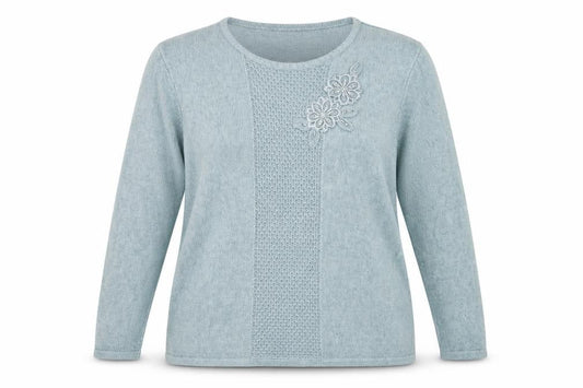 Womens UK Size L BM Collection Blue Pullover Jumper
