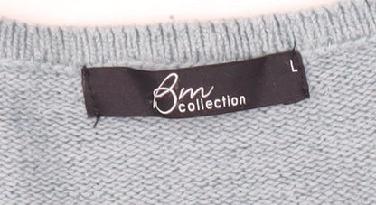 Womens UK Size L BM Collection Blue Pullover Jumper