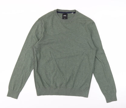Burton Menswear Men Green M Pullover Crew Neck Knit Jumper