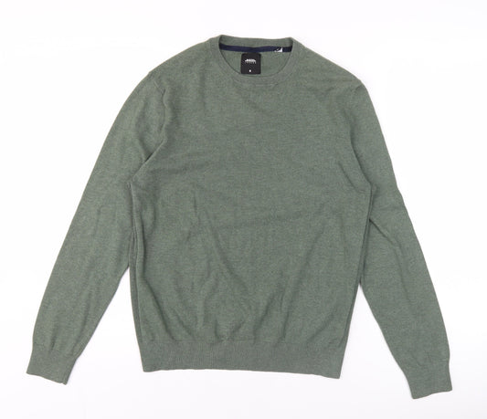 Burton Menswear Men Green M Pullover Crew Neck Knit Jumper