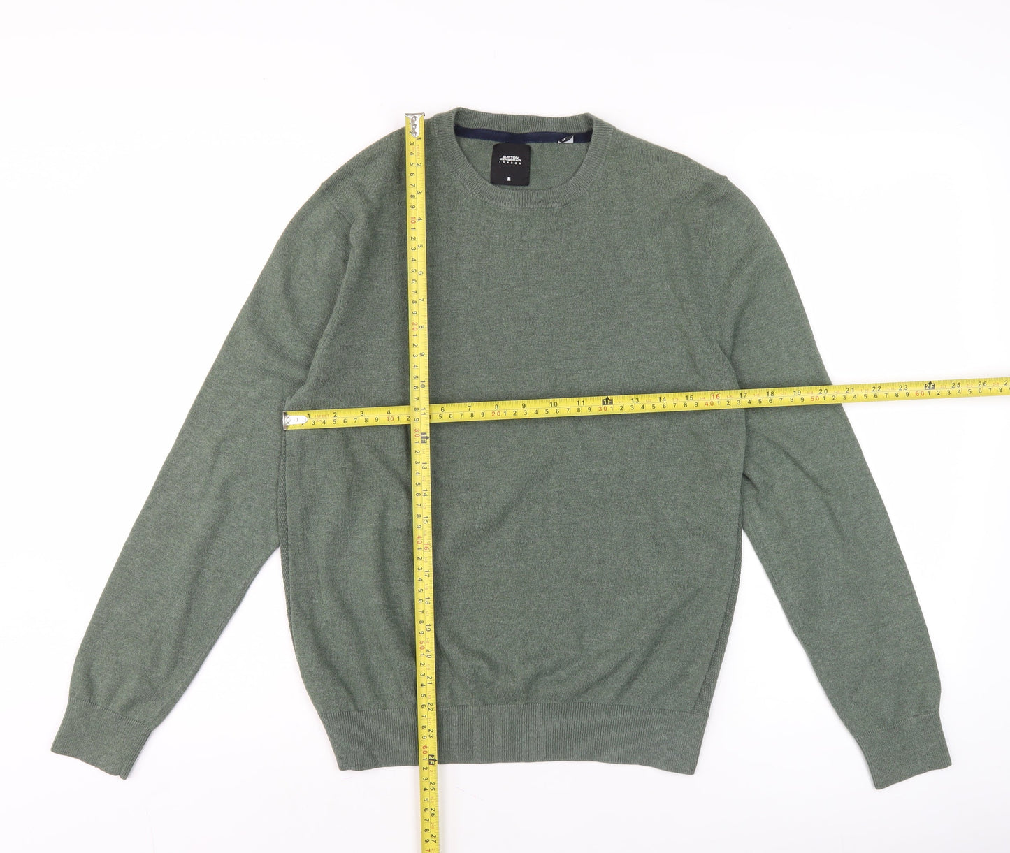 Burton Menswear Men Green M Pullover Crew Neck Knit Jumper