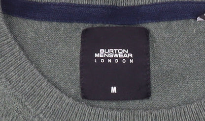 Burton Menswear Men Green M Pullover Crew Neck Knit Jumper