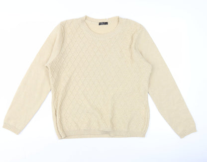 Womens UK Size M BM Beige Pullover Jumper