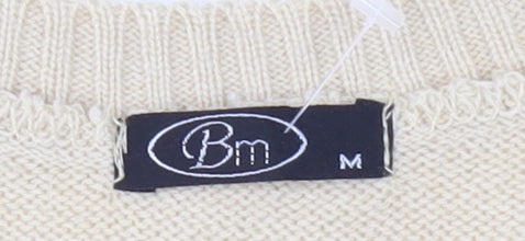 Womens UK Size M BM Beige Pullover Jumper