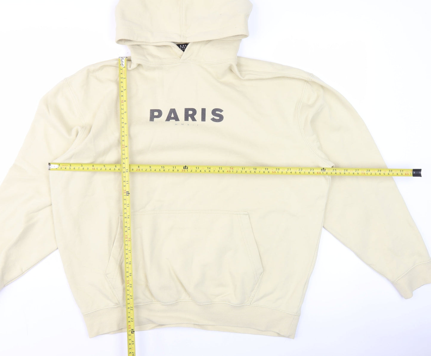 Mens UK Size XS boohooMAN Beige Pullover Hoodie