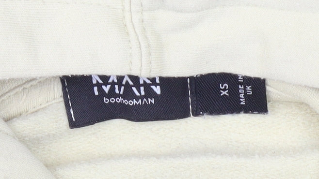 Mens UK Size XS boohooMAN Beige Pullover Hoodie