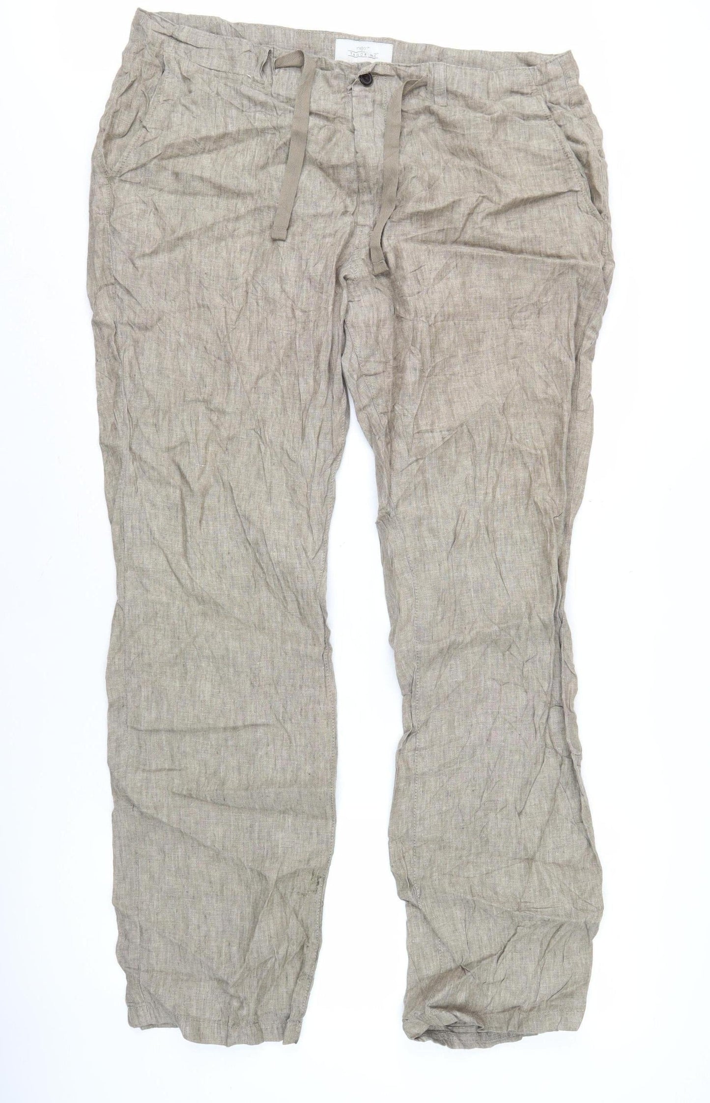 Womens UK Size L NEXT Regular Fit Chino Beige Trousers