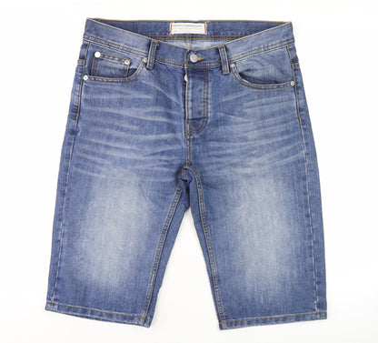 French Connection Men's Blue Denim Bermuda Shorts Size 34 Regular