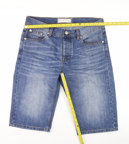 French Connection Men's Blue Denim Bermuda Shorts Size 34 Regular