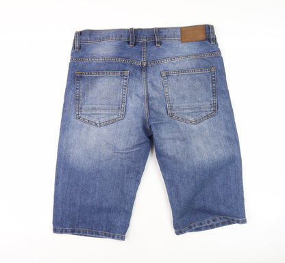 French Connection Men's Blue Denim Bermuda Shorts Size 34 Regular