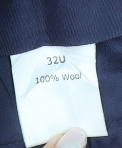Mens UK Size 32U Charles Tyrwhitt Slim Fit Dress Pants Blue Trousers