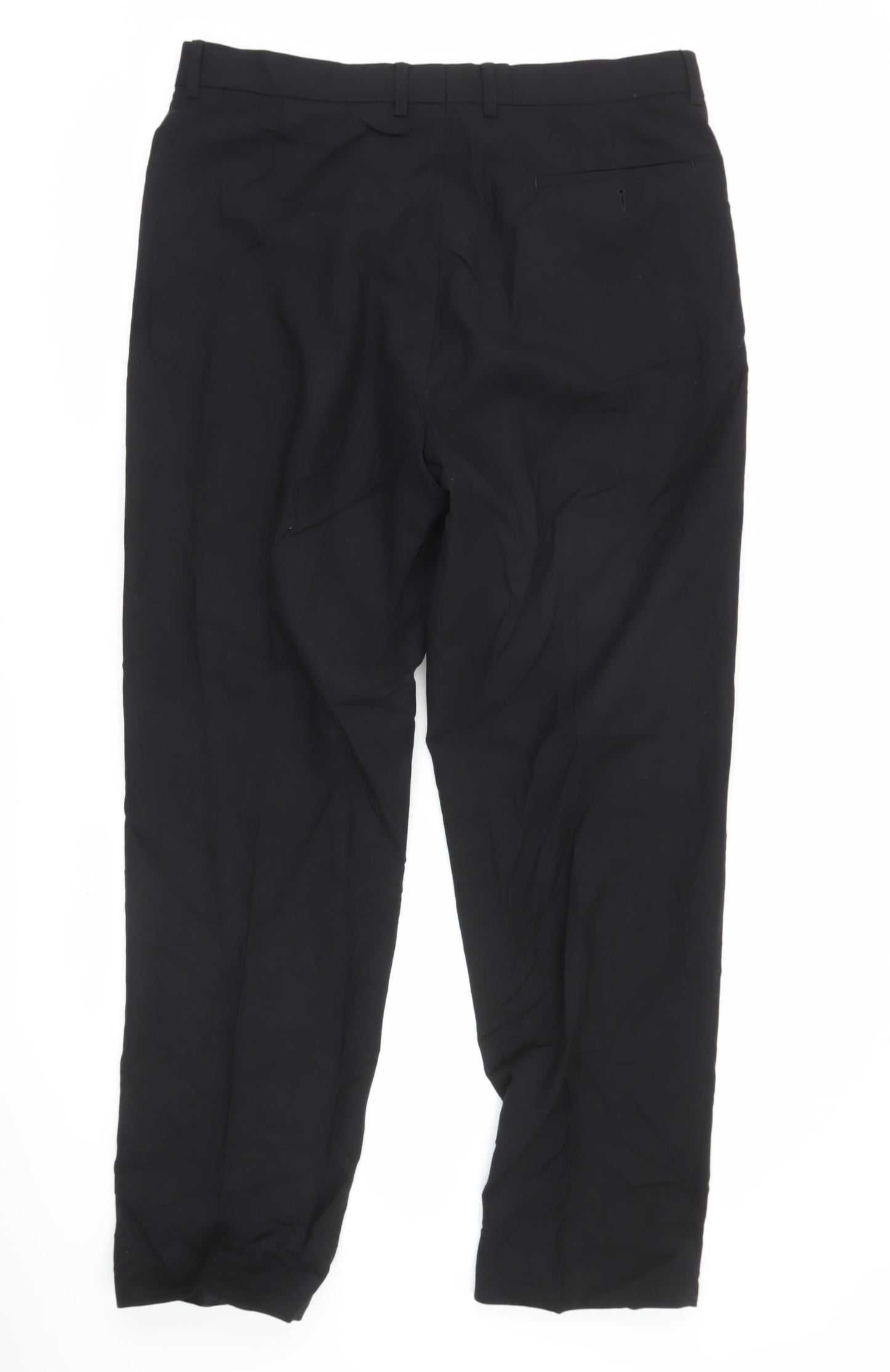Ultimo Men's Black Wool Blend 36R Dress Pants Formal Trousers