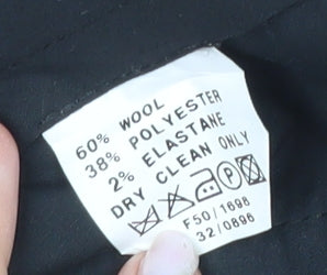 Ultimo Men's Black Wool Blend 36R Dress Pants Formal Trousers