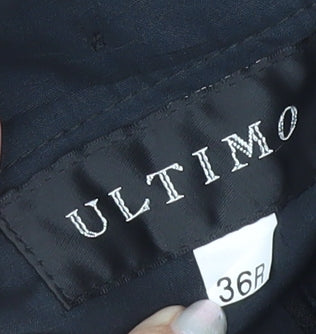 Ultimo Men's Black Wool Blend 36R Dress Pants Formal Trousers