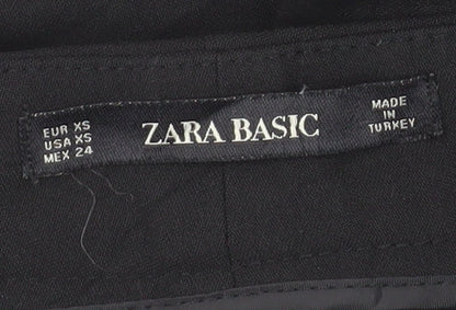 Zara Basic Women’s Black XS Skinny Trousers Beaded Ankle Autumn Winter