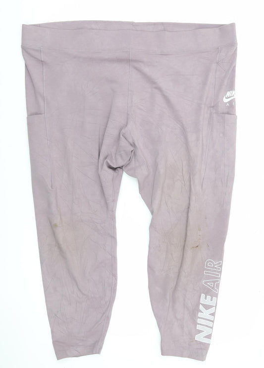 Nike Women’s Purple 3XL Leggings Plus Size Gym Yoga Activewear