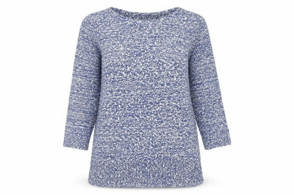 Bonmarché Women's Blue Knit Tunic Jumper Size M Crew Neck
