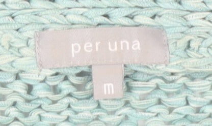 Womens UK Size M Marks and Spencer Blue Cardigan Jumper