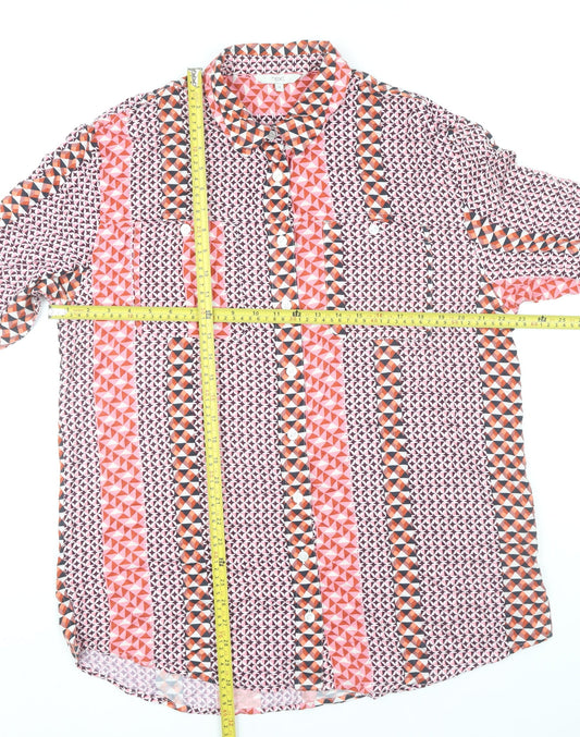 Womens UK Size 14 NEXT Multicoloured Basic Button-Up