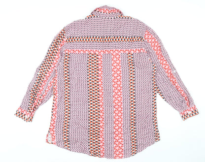 Womens UK Size 14 NEXT Multicoloured Basic Button-Up