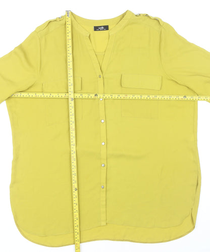 Womens UK Size XL Wallis Yellow Basic Blouse