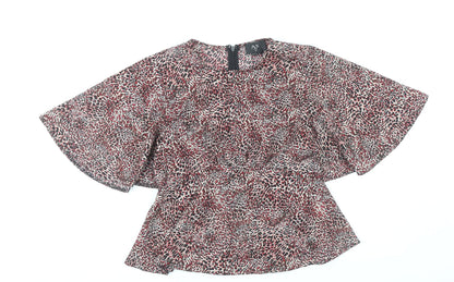 AX Paris Women’s Multicoloured Animal Print Tunic Blouse Size 12
