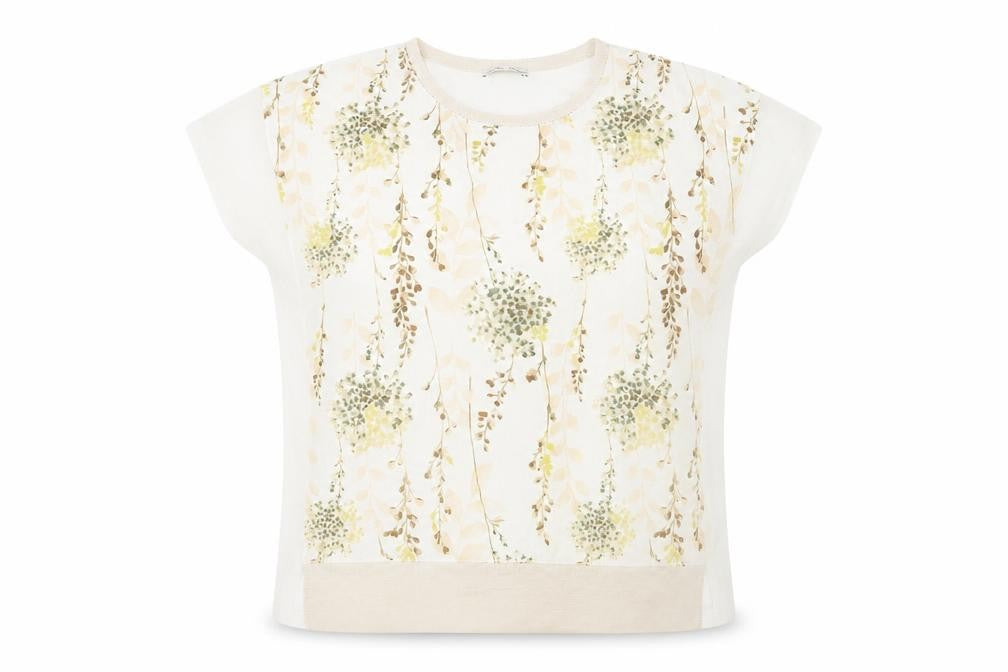 Womens UK Size 8 Zara Ivory Basic T-Shirt