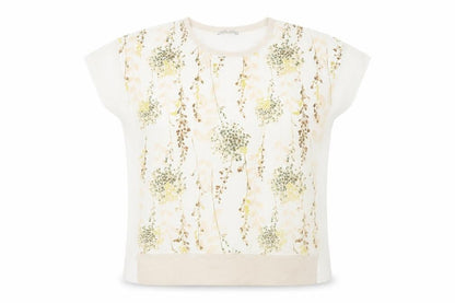 Womens UK Size 8 Zara Ivory Basic T-Shirt