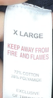 EASY Men’s Blue XL Collared 1/4 Zip Knitted Jumper Cotton Blend