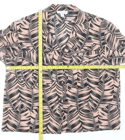 Womens UK Size 14 Topshop Pink Basic Button-Up