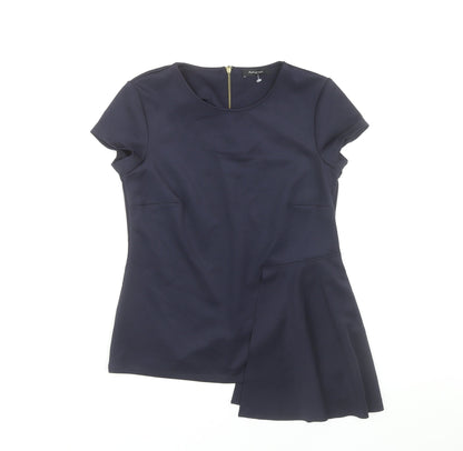 Womens UK Size 10 Marks and Spencer Blue Basic Blouse