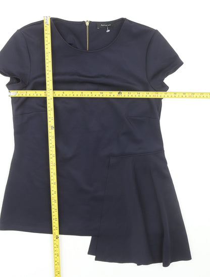 Womens UK Size 10 Marks and Spencer Blue Basic Blouse