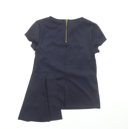 Womens UK Size 10 Marks and Spencer Blue Basic Blouse