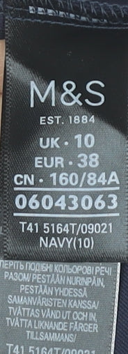 Womens UK Size 10 Marks and Spencer Blue Basic Blouse