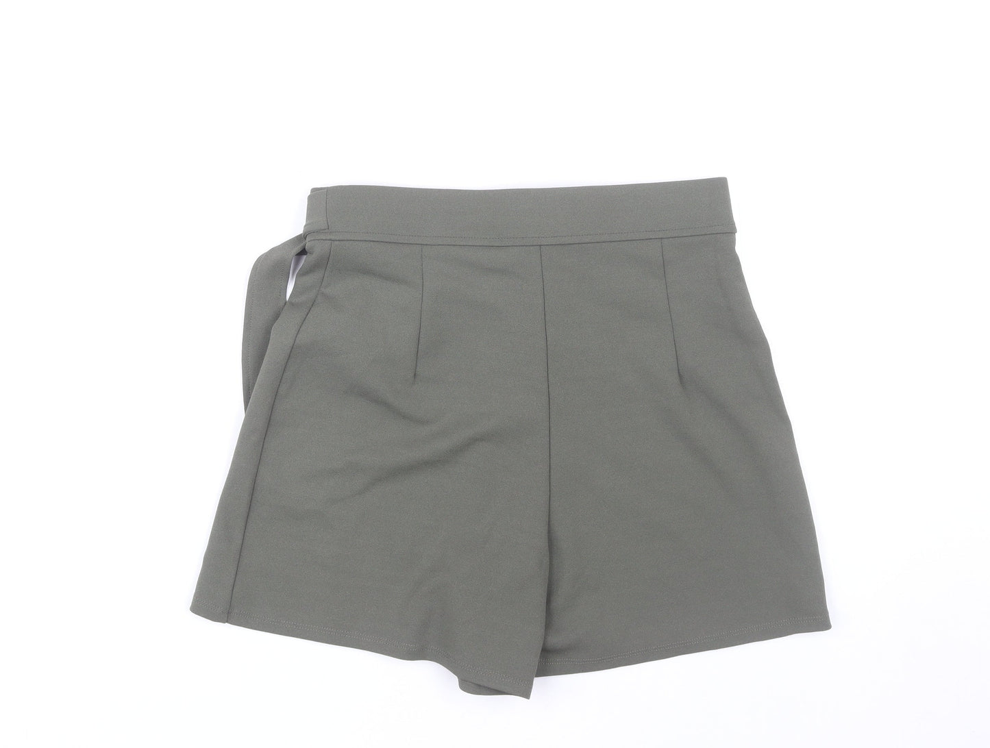 H&M Women’s Green High Rise Wrap Skort Size 10 Polyester Stretch