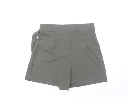 H&M Women’s Green High Rise Wrap Skort Size 10 Polyester Stretch