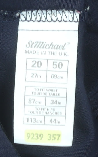 Marks and Spencer Women’s Blue Size 20 A-Line Knee Length Skirt