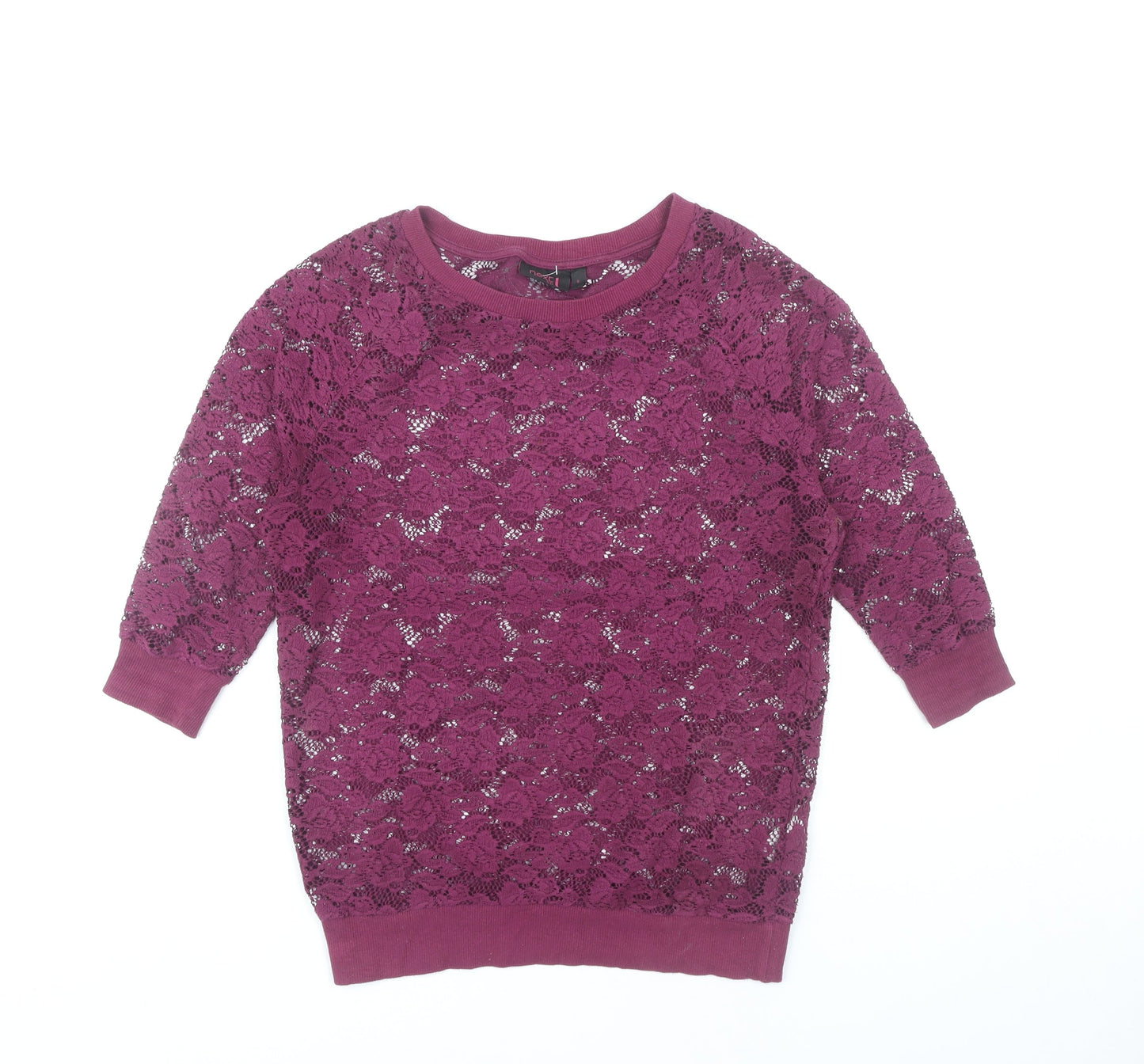 Womens UK Size 8 NEXT Purple Basic Blouse