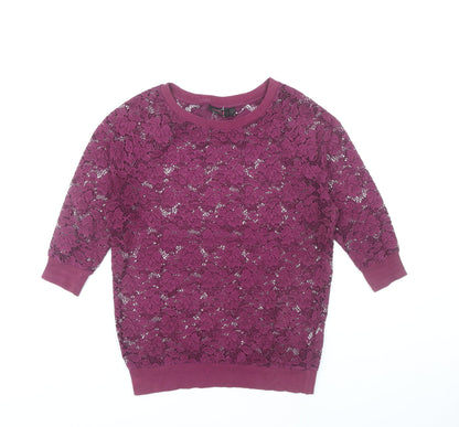 Womens UK Size 8 NEXT Purple Basic Blouse