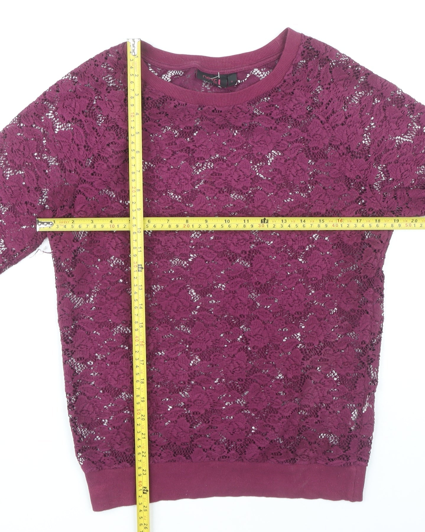Womens UK Size 8 NEXT Purple Basic Blouse