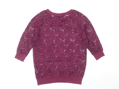Womens UK Size 8 NEXT Purple Basic Blouse